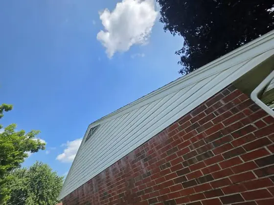 New gutters and downspout on a finished job