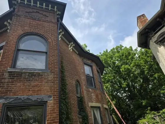 Completed seamless gutter installation